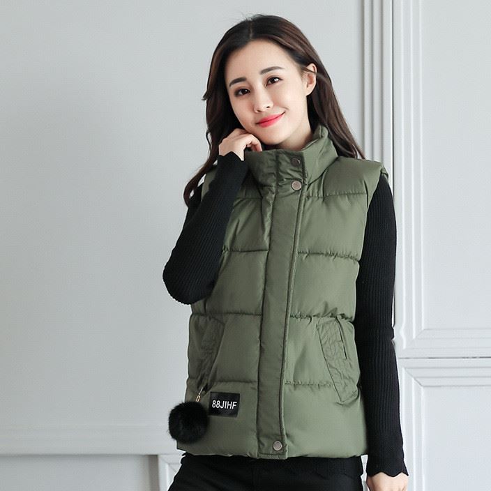 2017新款羽绒棉马甲女秋冬短款学生坎肩面包棉衣服外套马夹女背心