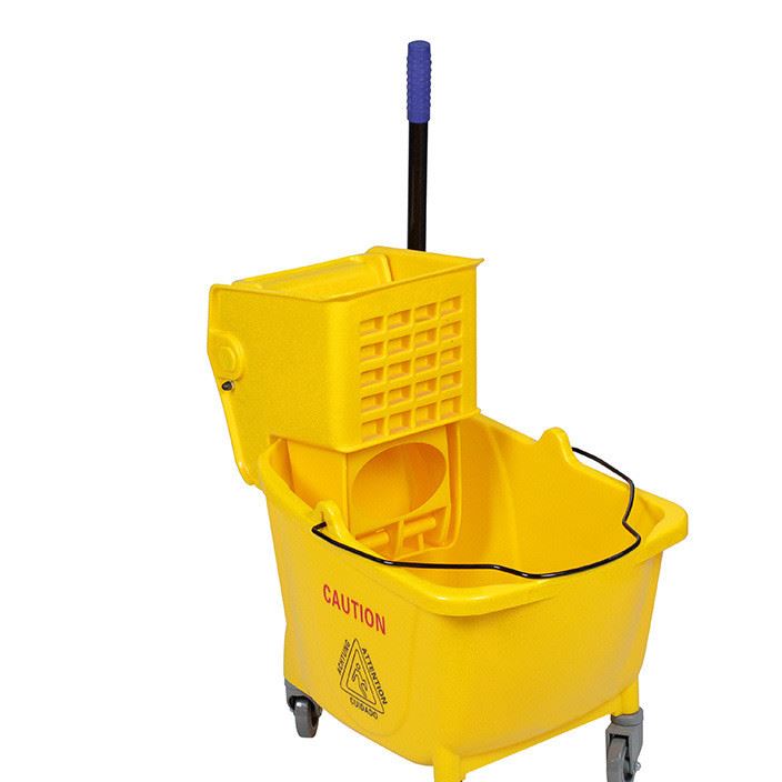 迪恩斯24L輕巧型單桶榨水車(chē)家用壓水車(chē)酒店拖把桶地拖桶擠水車(chē)