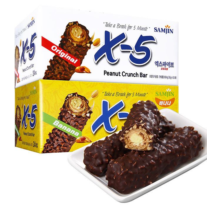 韓國原裝三進x5巧克力棒 可可X-5榛果仁巧克力36g