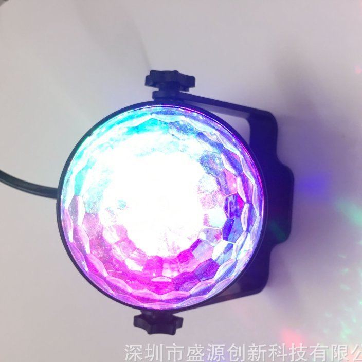 聲控LED水晶魔球燈KTV酒吧燈 迷你舞臺燈七彩旋轉小魔球燈 批發(fā)