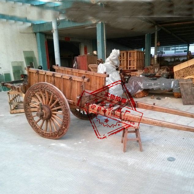 YM149榆木老馬車戰(zhàn)車擺件 景點(diǎn)馬車婚慶馬車 無蓬舊貨 影視道具