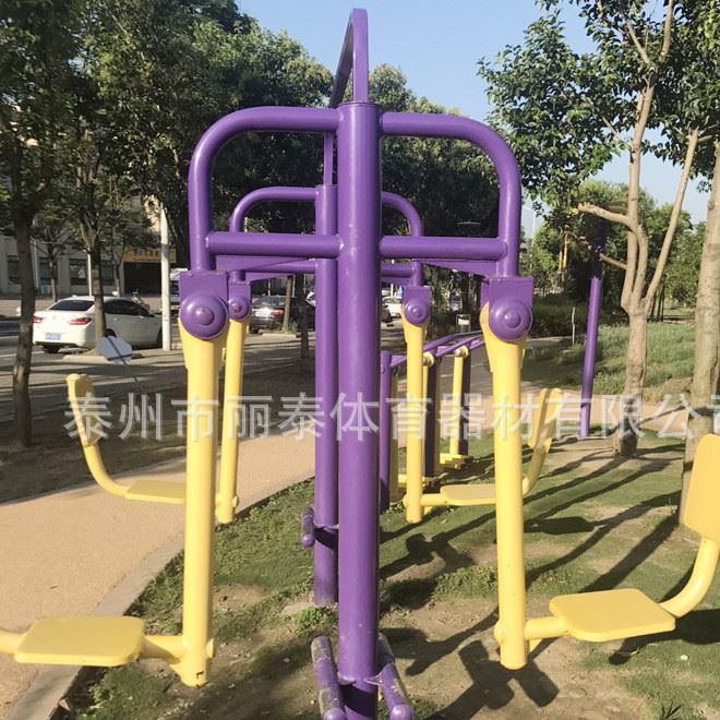 供應公園老年人戶外健身器材 小區物業健身路徑 雙人坐蹬訓練器