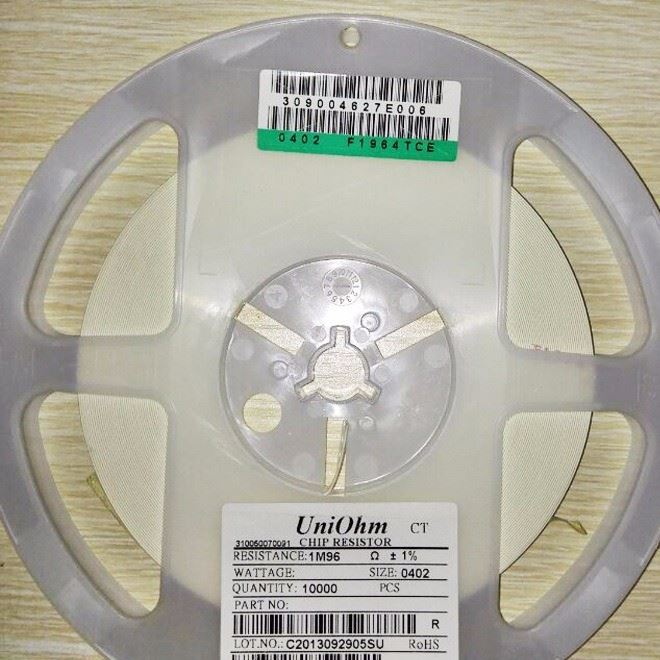 0402精密電阻 0402 1% 1.96M UniOhm/厚聲 貼片電阻