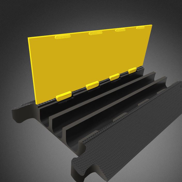 线槽板橡胶过桥板线槽减速带过线槽压线槽过线桥厂家直销