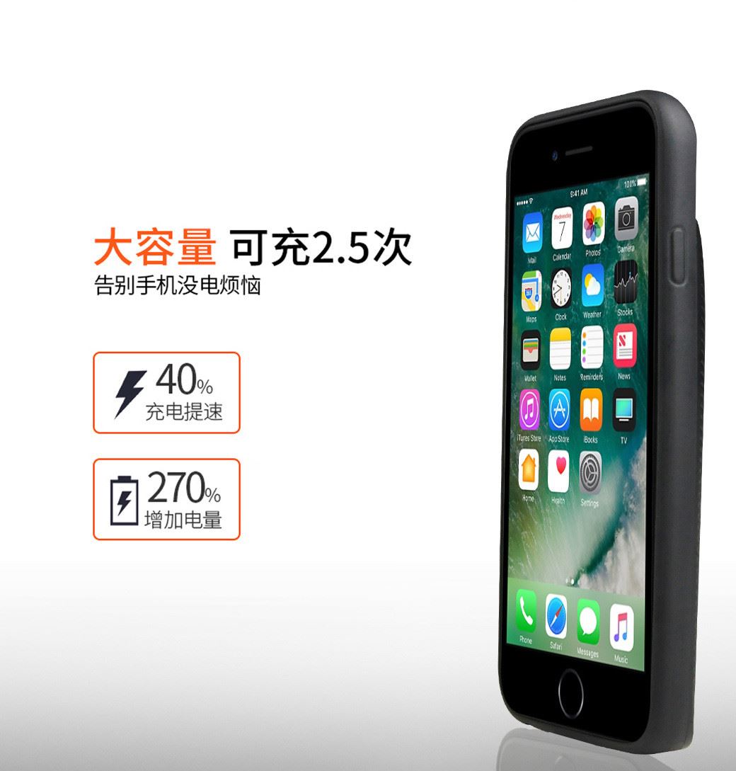 iphone背夾移動電源 蘋果背夾電源 6plus背夾充電寶7plus背夾電池