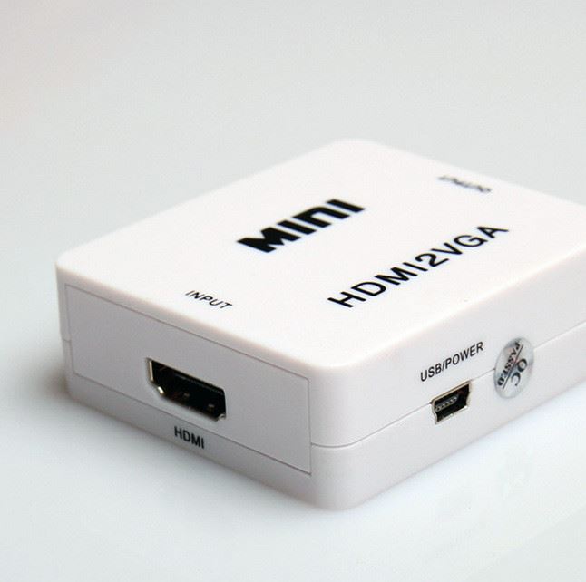 厂家直销HDMI转VGA带音频转换器 HDMI2VGA 1080P HDMI TO VGA