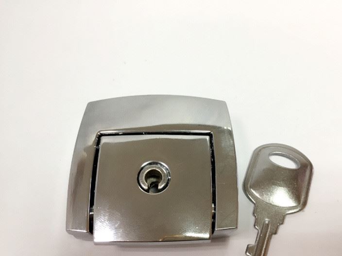 铝箱工具箱带灯化妆箱五金配件平底合金四方锁金属锁扣无级