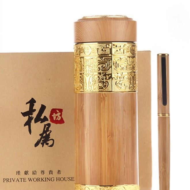 廠家直供私屬坊黃金杯+筆兩件套 個(gè)性定制實(shí)用節(jié)日禮品 一件代發(fā)