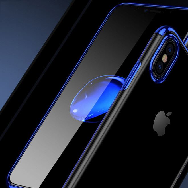 iphoneX手機軟殼iphone7蘋果8保護套6Splus三段式tpu電鍍透明邊框