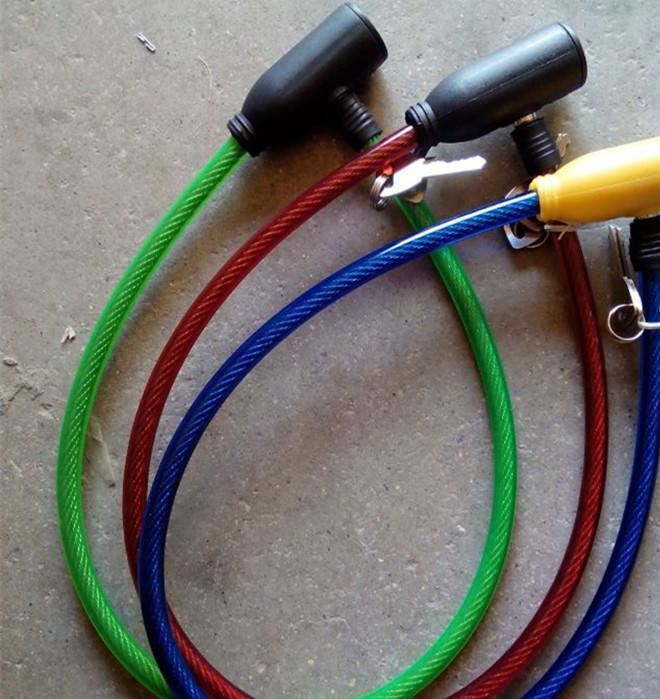 彩头自行车锁精致钢缆锁户外用品抗剪防盗锁山地车钢丝锁