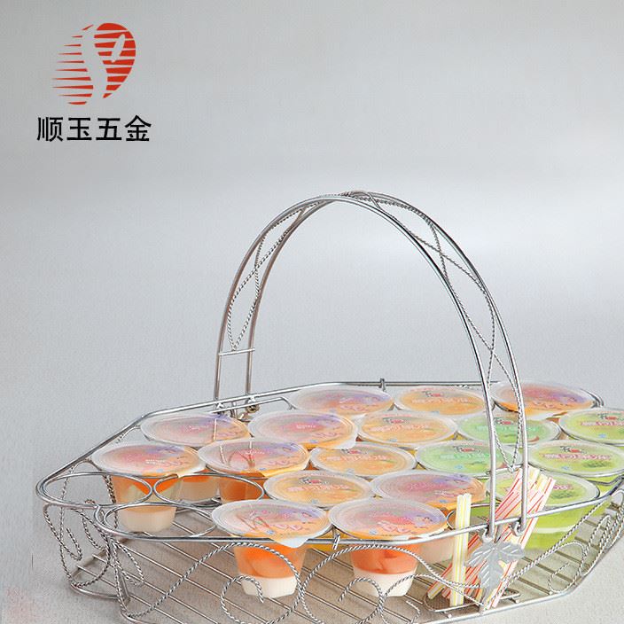 順玉五金 歐美現(xiàn)代家居創(chuàng)意鐵線工藝品果凍籃 來(lái)單訂做分銷批發(fā)