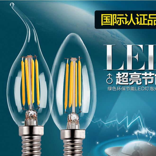 廠家直銷led鎢絲燈 led燈絲燈 復(fù)古愛(ài)迪生燈泡 蠟燭燈 led燈泡