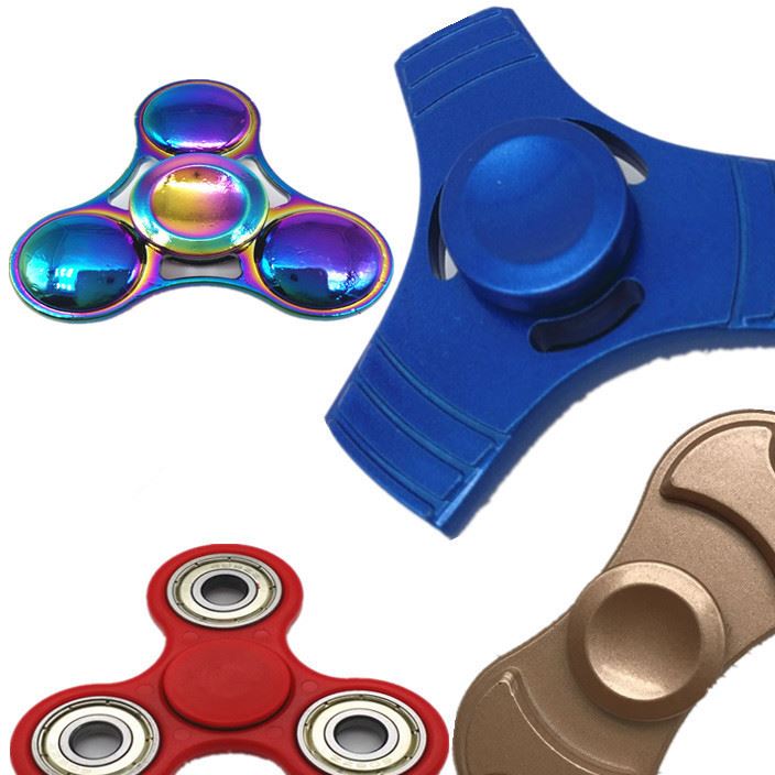 新款炫彩三葉指尖陀螺金屬spinner魔幻減壓神器手指間陀螺玩具