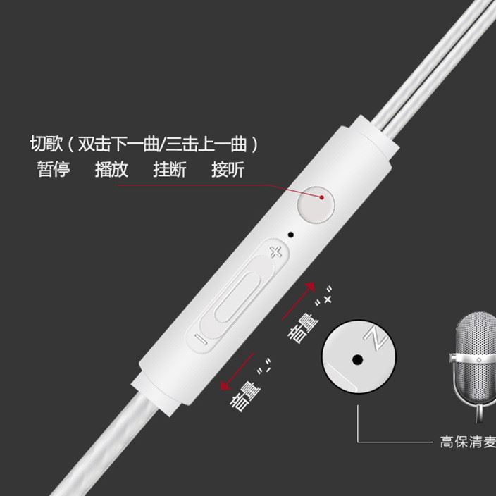 EOR V5HIFI通用 oppo 蘋果 安卓智能通話入耳式手機耳機廠家定制