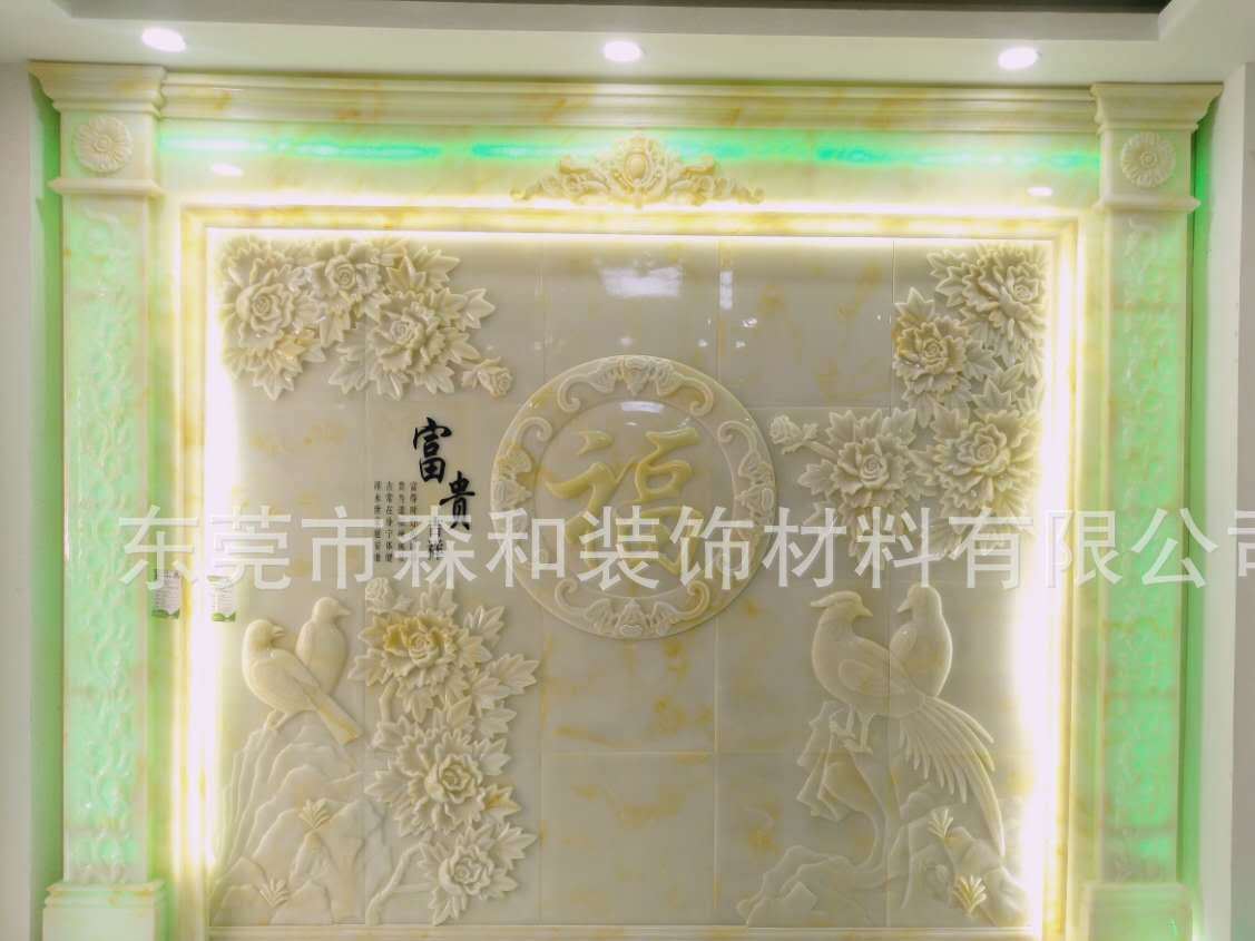 電視背景墻 玉石羅馬柱背景 歐式奢華羅馬柱造型墻 廠家直銷