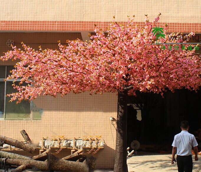 仿真樱花树 许愿树假樱花树 大型客厅酒店装饰树 假桃花树