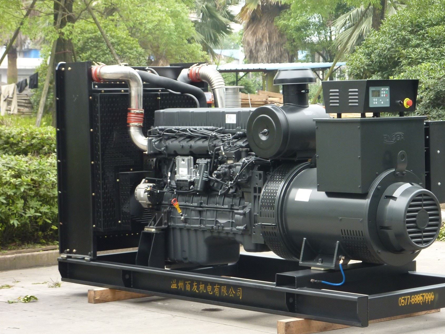 厂销新款上柴股份sc12e500d3节油电喷300kw柴油发电机组