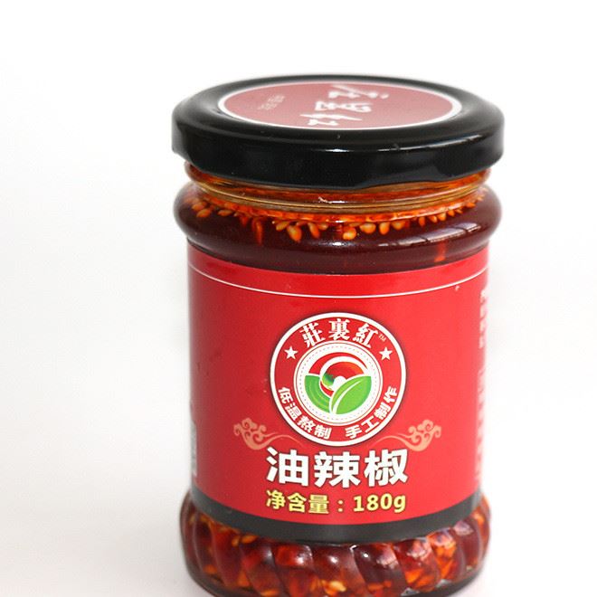 廠家直銷莊里紅180g油辣椒 涼拌菜油潑辣子調(diào)味辣椒油批發(fā)