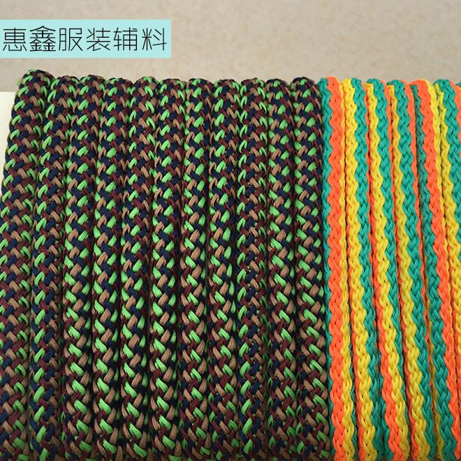 服裝輔料花式繩家紡批發網代理 帽帶加工 勾針繩 針織帶廠家定做