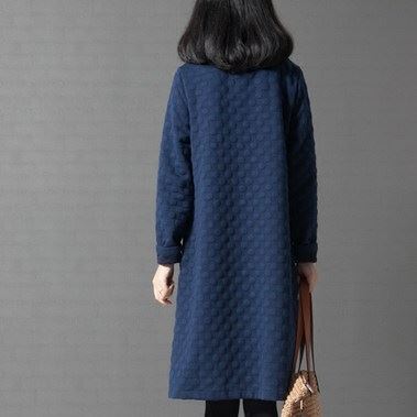 2015秋裝新款文藝范休閑寬松大碼裝立體圓點棉孕婦連衣裙8658