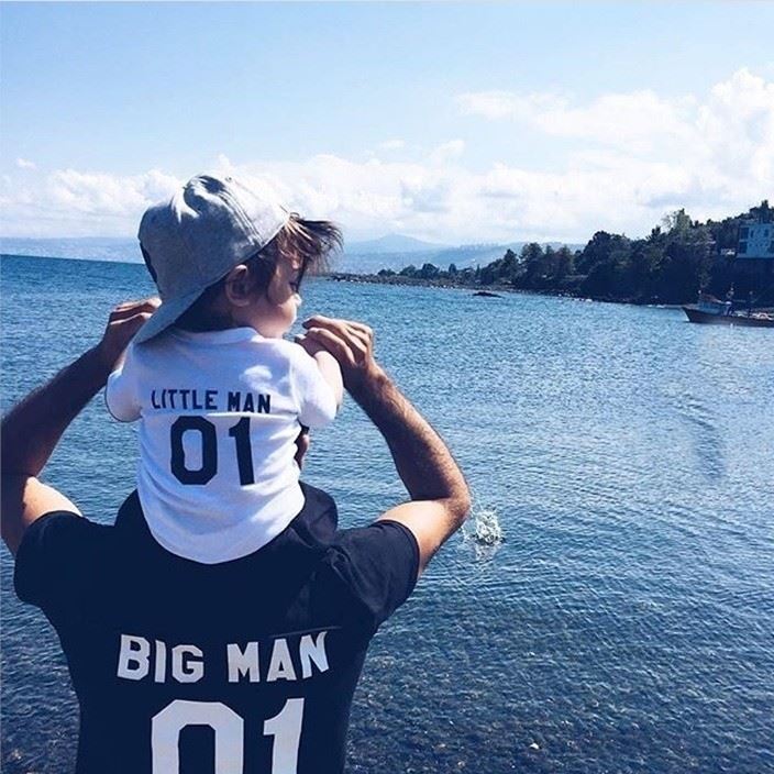 新款圓領大人棉BIG MAN 01童裝精梳棉LITTLE MAN 01短袖T恤