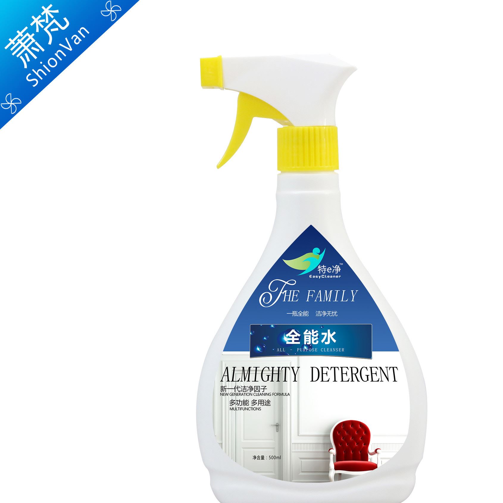 500ml全能水油煙機(jī)空調(diào)清洗劑水箱洗地板清潔去霉塑料一件代發(fā)