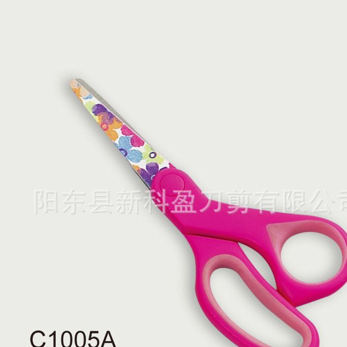 廠價直供學(xué)生剪刀 文具剪刀 精美披覆小剪刀 塑料柄剪刀 雙色剪刀