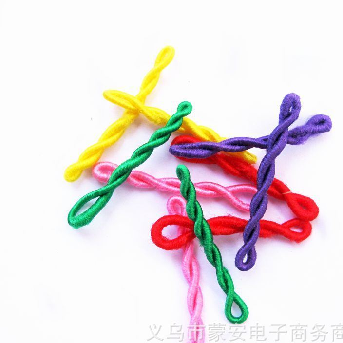 廠家直銷新款艷紅皮筋經典麻花黑色發圈發繩毛線橡皮筋批發