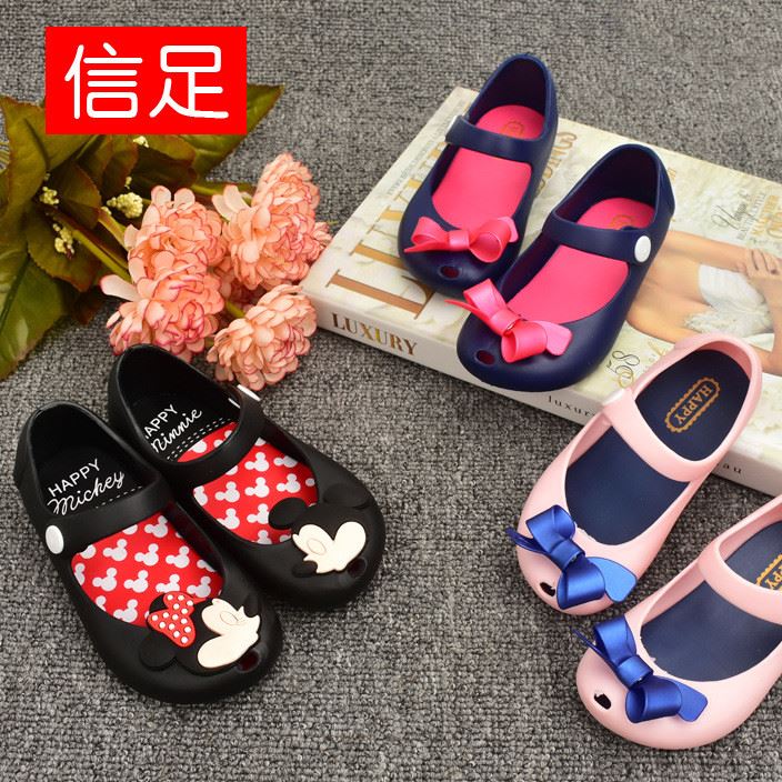 2017梅麗莎同款米奇童 包頭涼鞋寶寶果凍童鞋 女童公主鞋廠(chǎng)家直銷(xiāo)