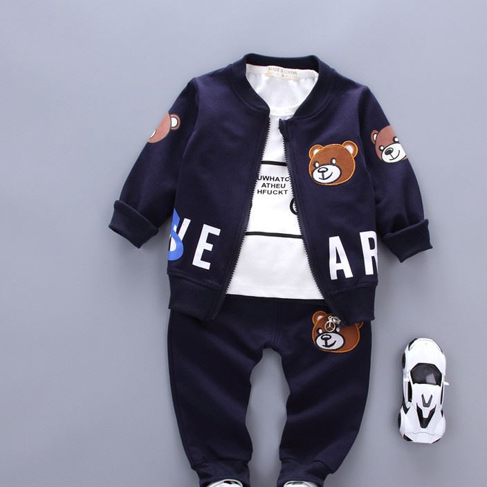 童裝男童春秋裝嬰幼兒寶寶0-1-2-3-4周歲兒童春季衣服三件套套裝