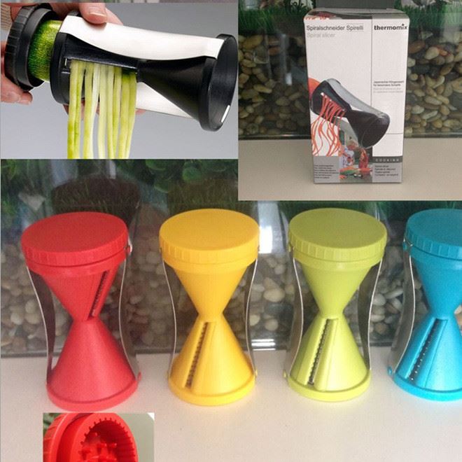 TV廚房切絲器 spiral slicer 螺旋漏斗削片器旋轉(zhuǎn)沙漏切絲器 6色
