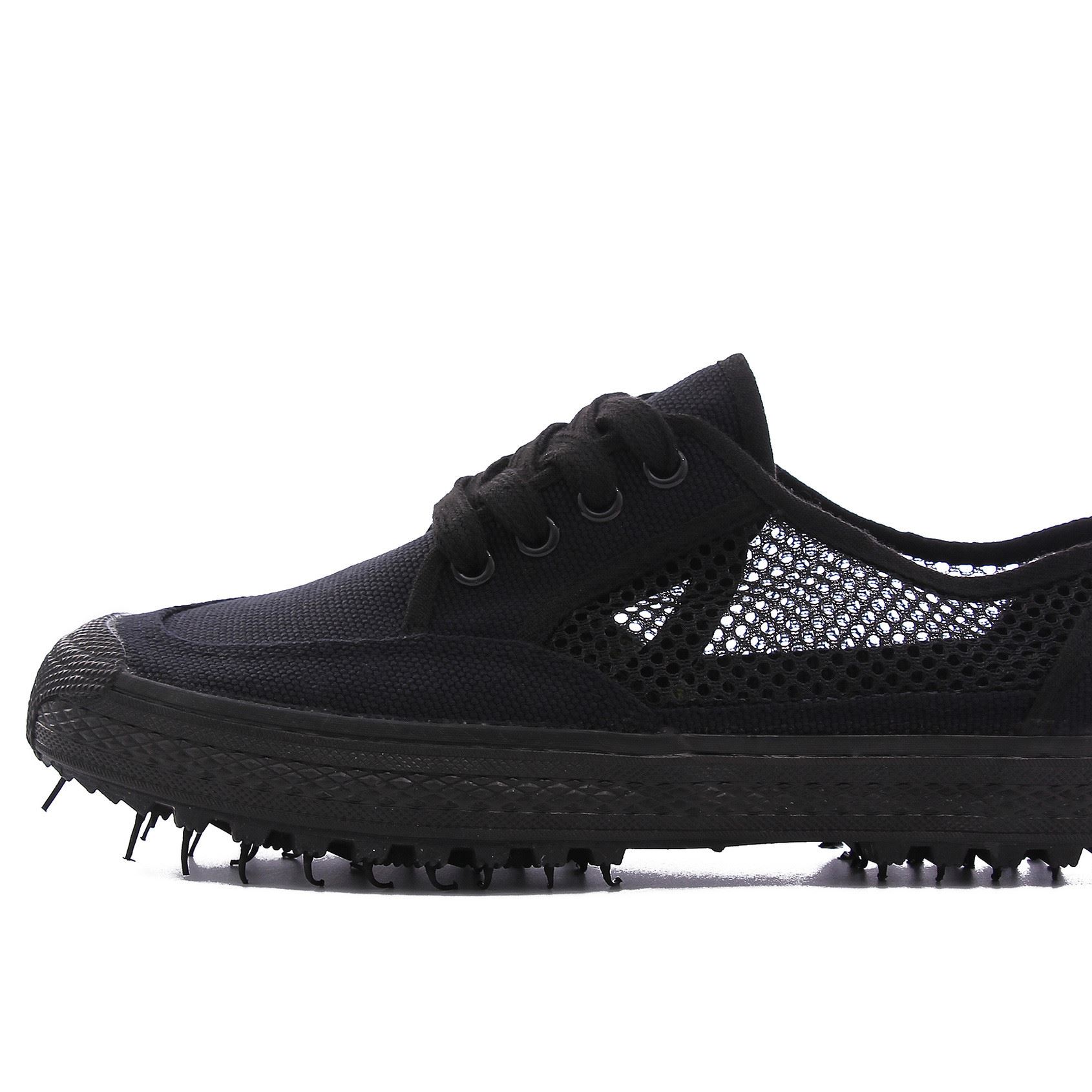 夏季透气网面军训鞋黑色作训保安鞋低帮男鞋特勤战术靴