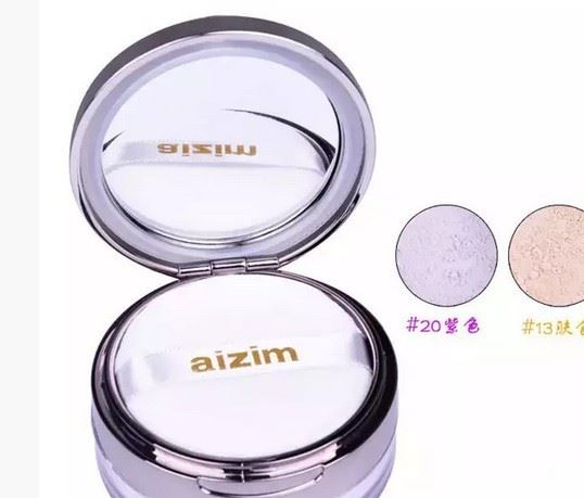 Aizim/愛凈花瓣花漾礦物質(zhì)美白散粉10g蜜粉定妝粉