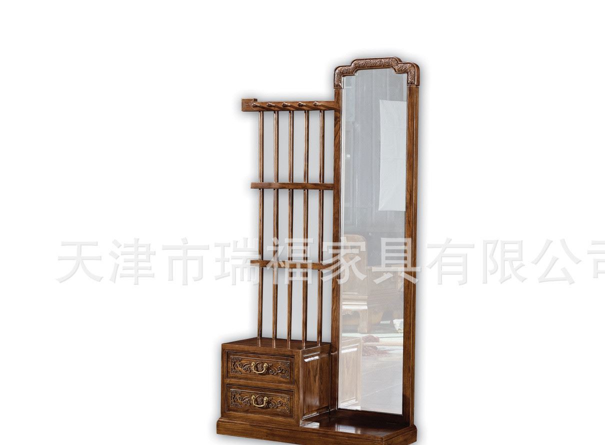 國色天香系列穿衣鏡，北京老榆木家具廠，北京紅木家具廠，