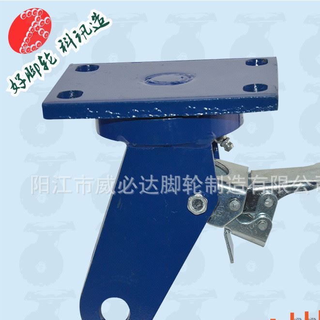 重型10厘厚藍(lán)色支架/平板車(chē)手推車(chē)搬運(yùn)車(chē)配件架/搭配聚氨酯PU腳輪