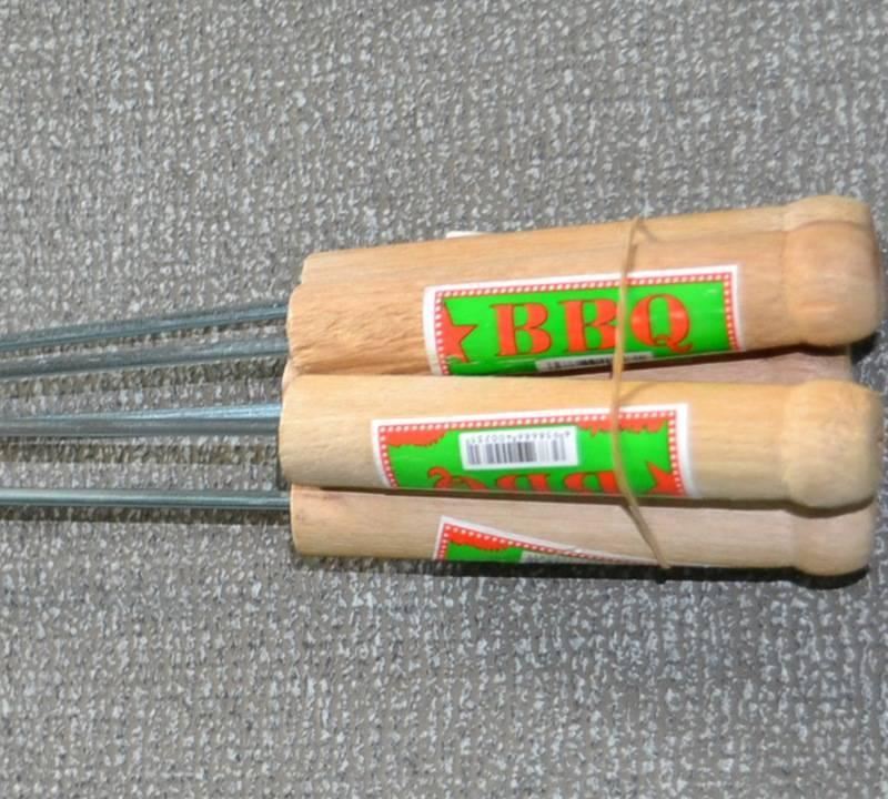 廠家直銷(xiāo)燒烤工具用具配件加長(zhǎng)U型燒烤叉53.5cm5支裝燒烤叉子