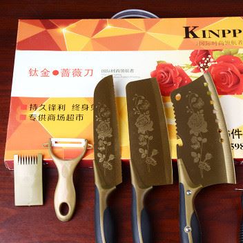 百年鈦金刀六件套裝2016跑江湖地攤 產(chǎn)品熱賣刀具會銷