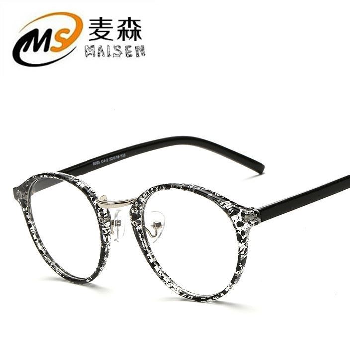 時(shí)尚平光鏡 潮流百搭眼鏡架066 圓框眼鏡批發(fā)男女通用眼鏡近視鏡