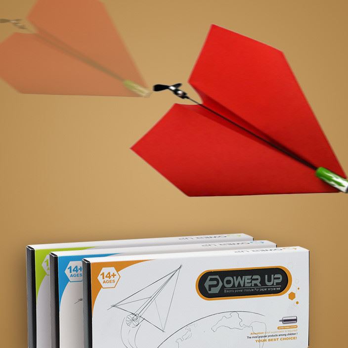 兒童創(chuàng)意DIY折疊紙飛機電動航模推進器滑翔驅(qū)動器動力玩具電機