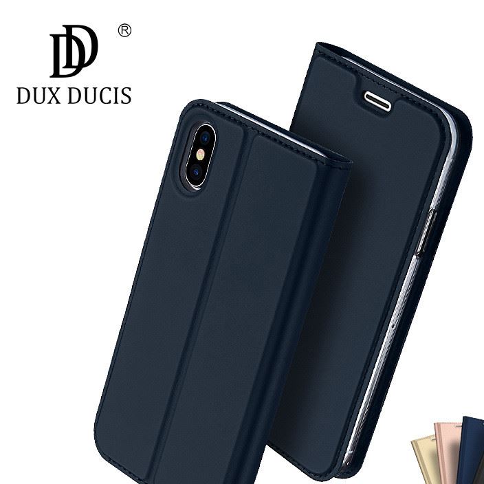 DUX DUCIS 新款iphoneX手機(jī)殼 蘋果10皮套防摔帶卡袋保護(hù)套商務(wù)款