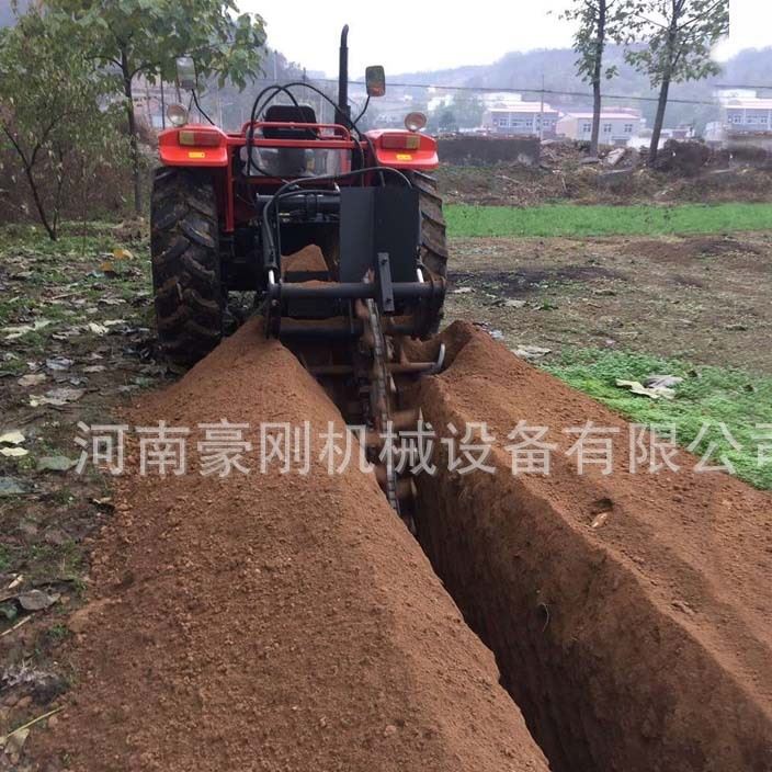 链条式开沟机 圆盘开沟机 山药种植开沟机 果园松土施肥开沟机 悬