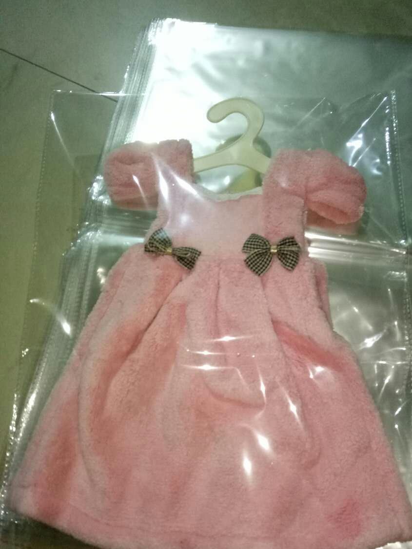 創(chuàng)意加厚吸水珊瑚絨衣服擦手巾 餐廳掛式毛巾公主裙子擦手巾