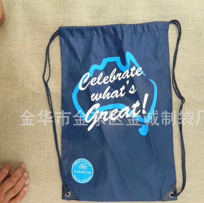 長期生產(chǎn) 定制尼龍袋現(xiàn)貨  210D束口袋  190t購物滌綸抽繩袋