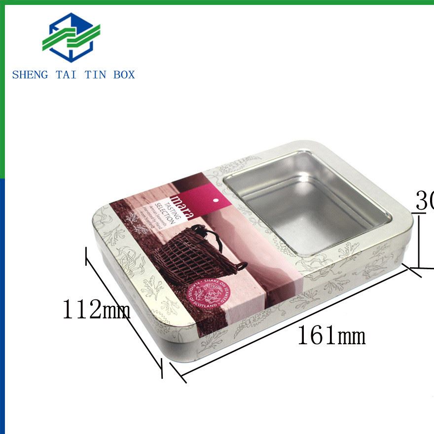 禮品盒開窗罐 開窗糖果盒 開窗長方形鐵盒 開窗鐵盒 保健品鐵盒