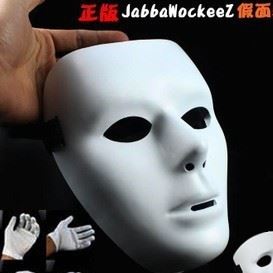 JabbaWockeeZ假面舞客齊舞表演 鬼步舞 白色街舞面具薄款 80g