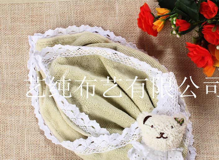 廠家低價 批發時尚簡約熊頭擦手巾 卡通吸水超細纖維小方巾