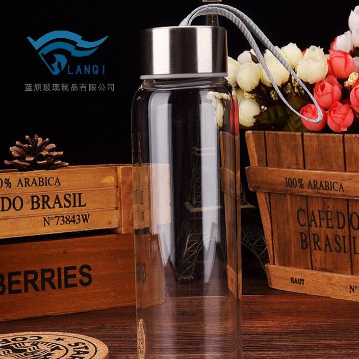 廠家批發 廣告杯時尚水杯 定制禮品杯可攜帶隨手杯玻璃杯定制logo