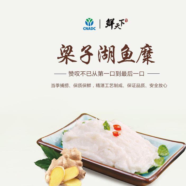 梁子湖冷凍魚肉 魚糜 20kg/件 魚豆腐火鍋丸子魚糕系列原材料