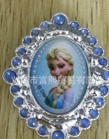 兒童飾品 迪士 服飾 冰雪奇緣胸扣 奇緣新款配飾 紐扣 頭像頭章