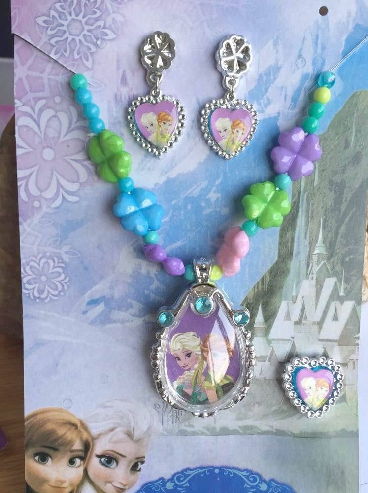 新款冰雪奇緣2飾品艾莎項鏈耳環(huán)戒子安娜姐妹禮物禮品蘇菲亞吊墜